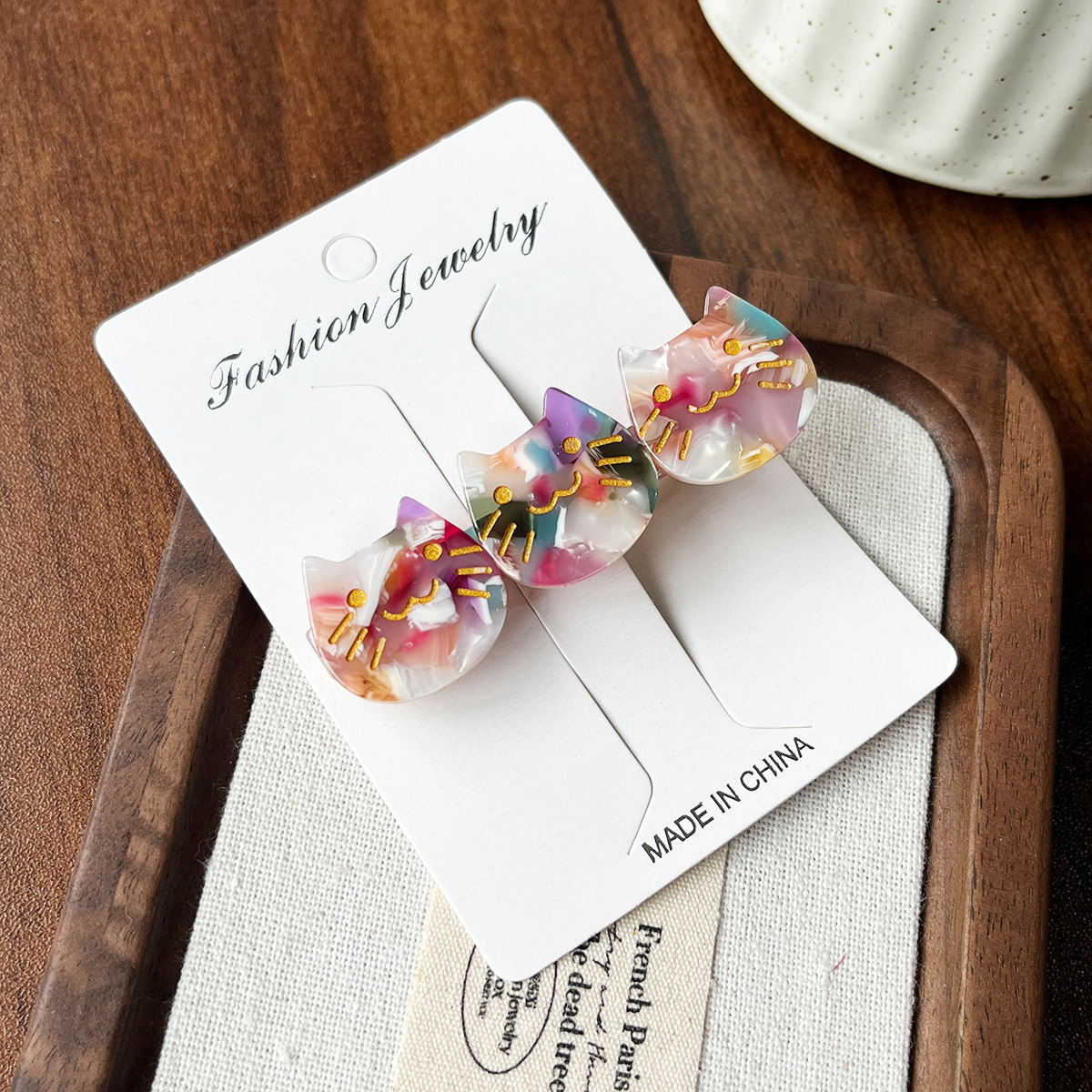 Pinza de pelo estilo japonés para mujer, de acetato, para la parte trasera de la cabeza, para flequillo lateral, tipo pico de pato, accesorio para el cabello
