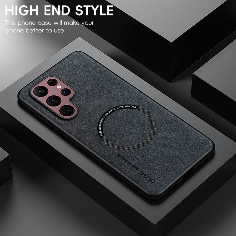 Suitable for Samsung S26 Ultra Mobile Phone Case, New Magnetic Sheepskin Leather A16 Anti-Fall Noet10 Personalized Case