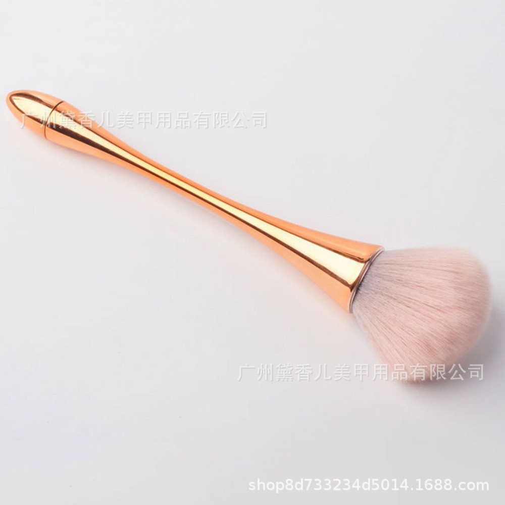 Brocha para Polvo de Manicura y Maquillaje de Nylon Suave para Limpieza de Uñas y Colorete