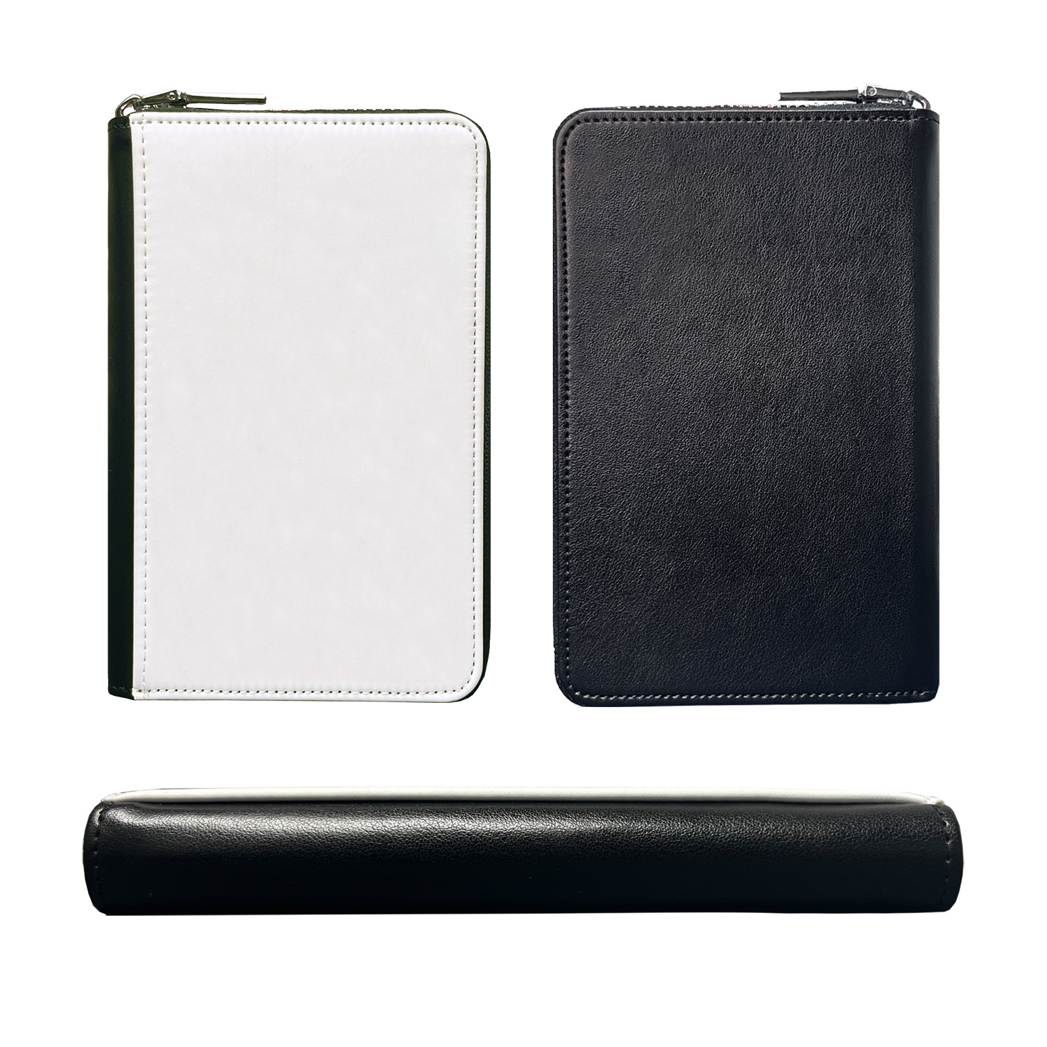 Bolsa de pasaporte de sublimación de transferencia de calor de producción propia y vendida bolsa de identificación de viaje bolsa de cremallera sublimación serie en blanco en stock