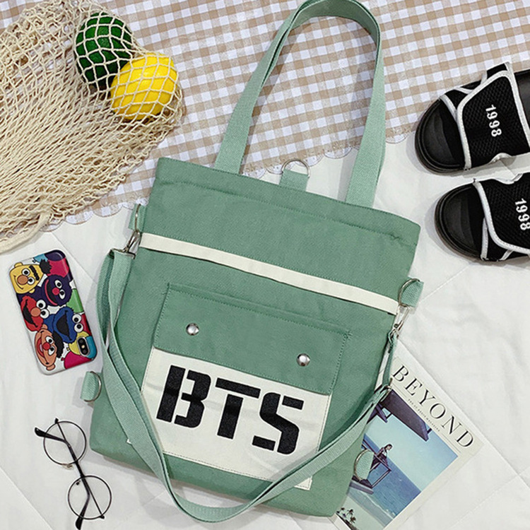 Canvas bag Korean Edition lovely fashion Handbag ins girl Versatile Inclined shoulder bag new pattern leisure time The single shoulder bag