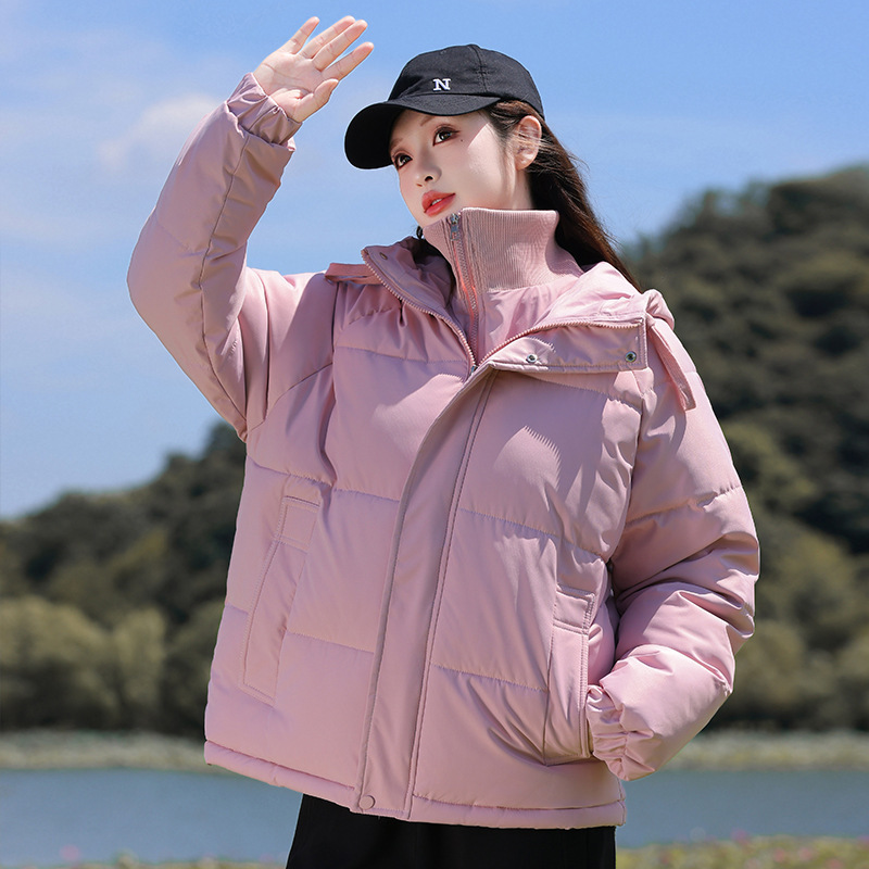 假两件羽绒棉服立领连帽保暖棉衣2025新款休闲宽松冬季棉袄外套厚|undefined