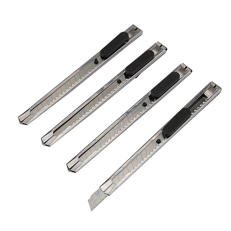 Stainless steel craft knife, small portable office supplies metal paper cutting knife, student stationery hand tool knife wholesale