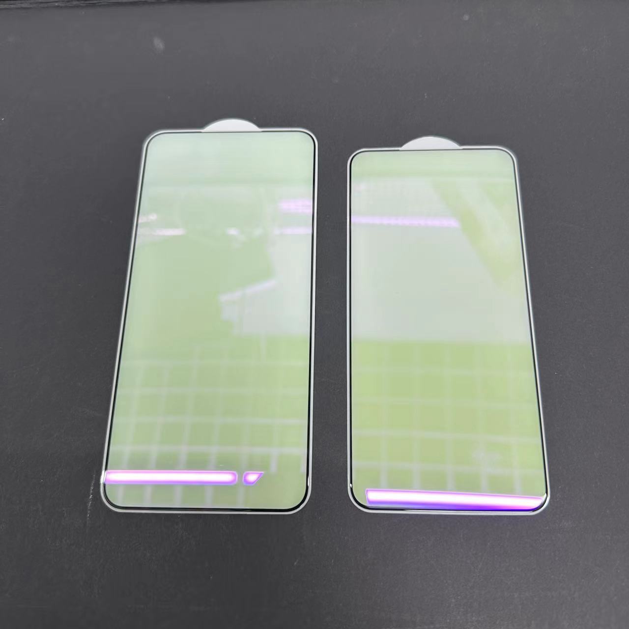 Aplicable a Samsung S24 luz púrpura protección de los ojos película templada S24ultra soporte de desbloqueo de huellas dactilares s24plus película de luz púrpura