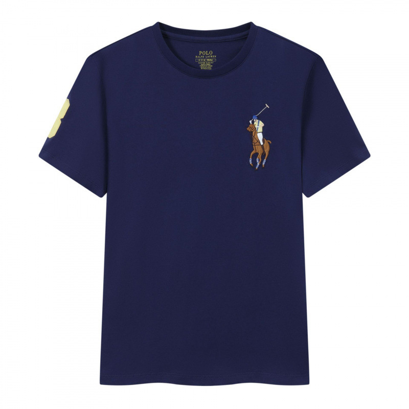 2025 Summer Men's Round-neck T-shirt Short-sleeved Slim-fit Cotton Fashionable Comfortable Top Casual All-match Pure Cotton