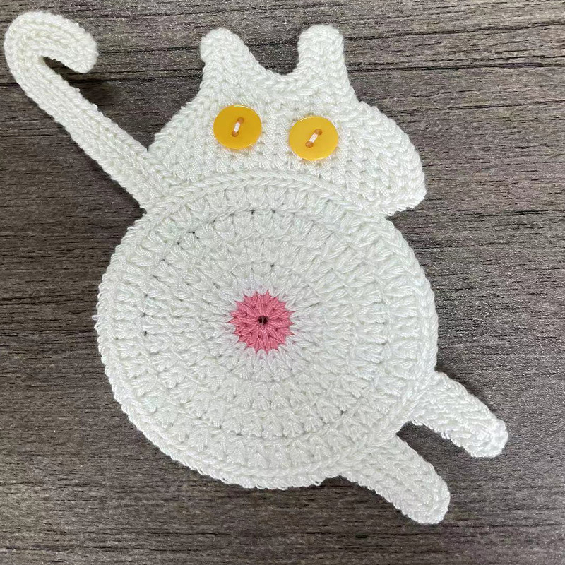 Casual Cat Knit Placemat 1 Piece display picture 3