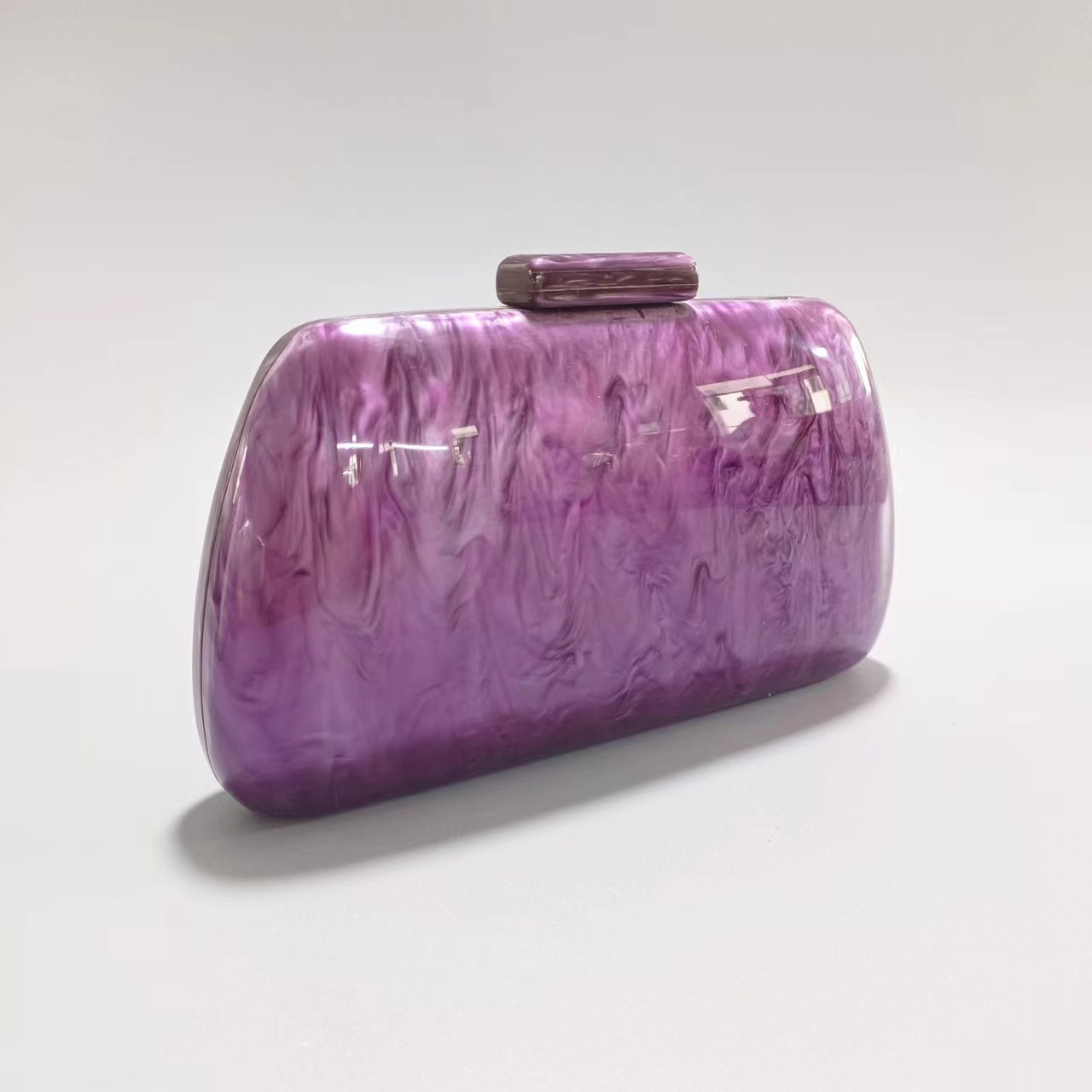 Elegante pochette da sera in acrilico – Borsa a tracolla versatile con catena staccabile per matrimoni e feste (albicocca)_voghion.com