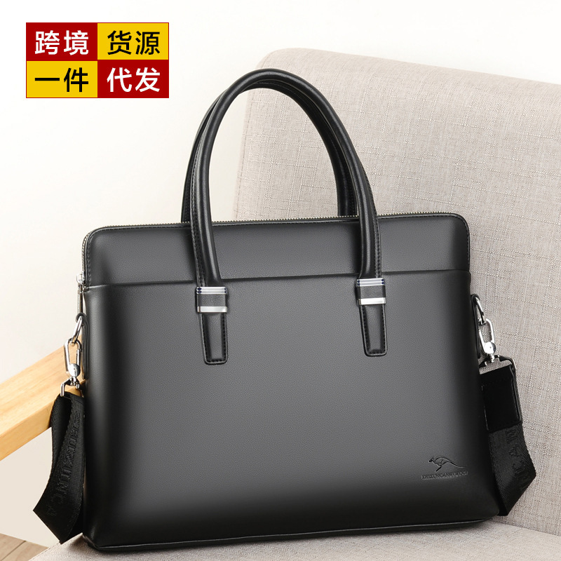 Kati Kangaroo Cross-Border Supply Men's Handbag Shoulder Crossbody Bag Business Briefcase Computer Bag Men's Bag 1803