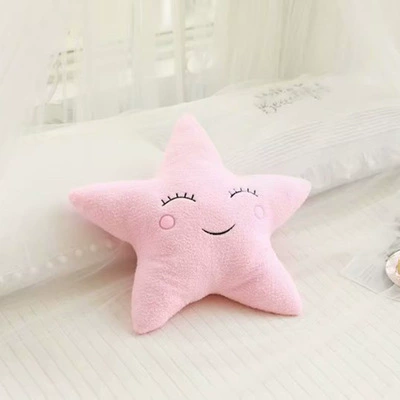 [ins Sky Series Plush Pillow Toy Cloud Moon Raindrop Five-pointed Star Sofa Cushion Children's Room Décor]