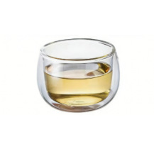 Tetera de doble vidrio aislante de calor de té de agua separado taza de filtro de té portátil de fabricación de té artefacto anti-explosivo transparente