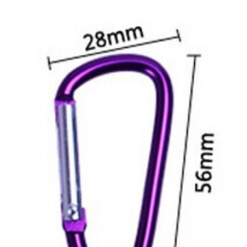 Venta directa de fábrica N ° 6 tipo D mosquetón aleación de aluminio mosquetón al aire libre colgante hebilla llavero colgante rápido
