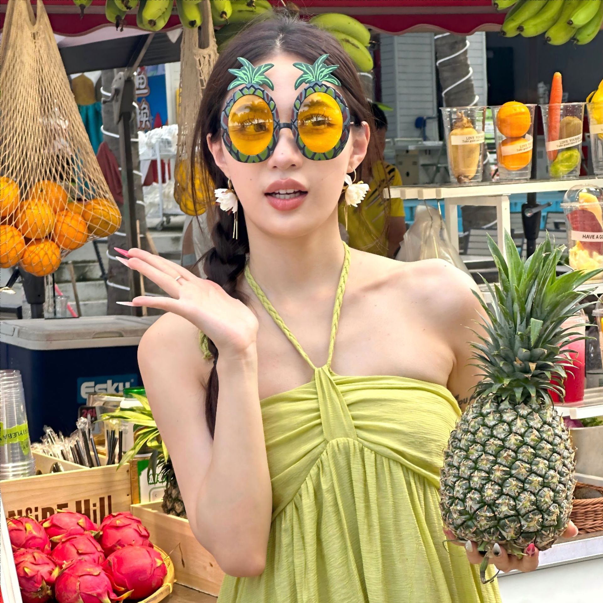 Gafas de Fiesta con Temática Hawaiana, ABS, Divertido, Decorativo, para Fiestas en la Playa y Festivales de Música