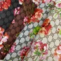 大花花纹字母印花人造革