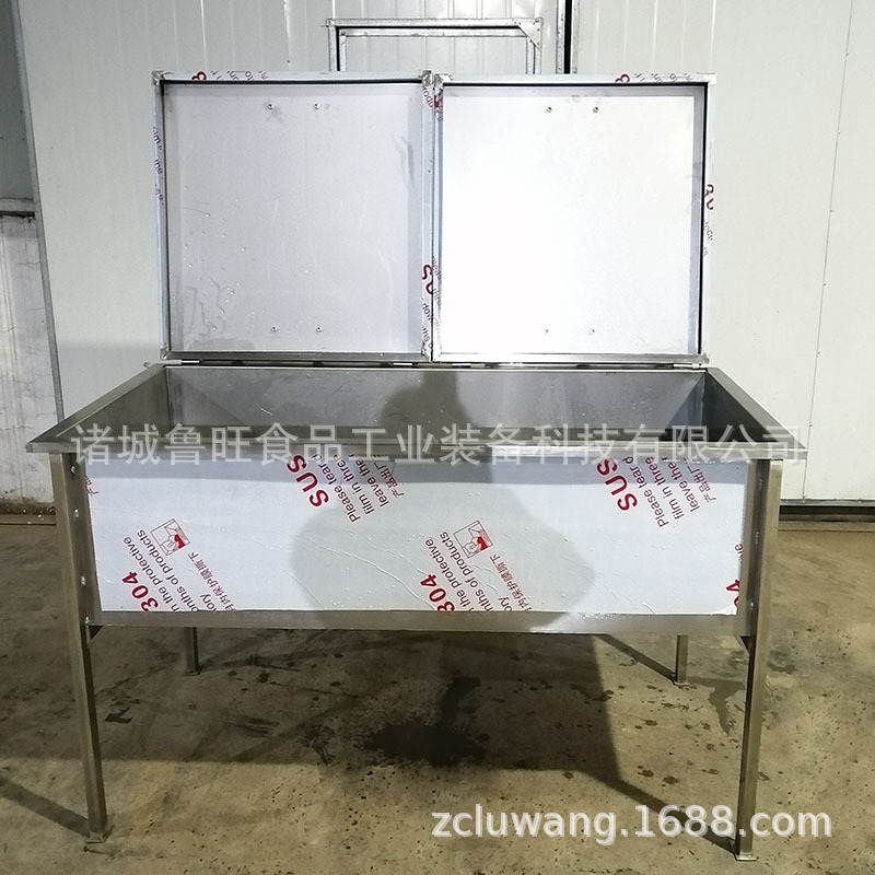 餐厅餐具清洗消毒槽  厂家制作解冻水槽 双槽全不锈钢储水槽