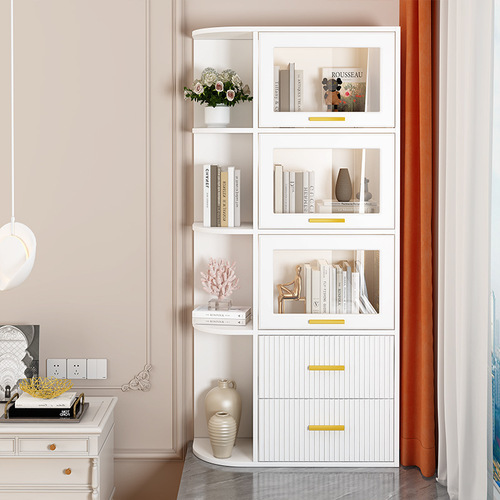 Bookshelf corner storage cabinet balcony window sill bow window cabinet storage cabinet bedroom bookshelf display cabinet miscellaneous corner cabinet