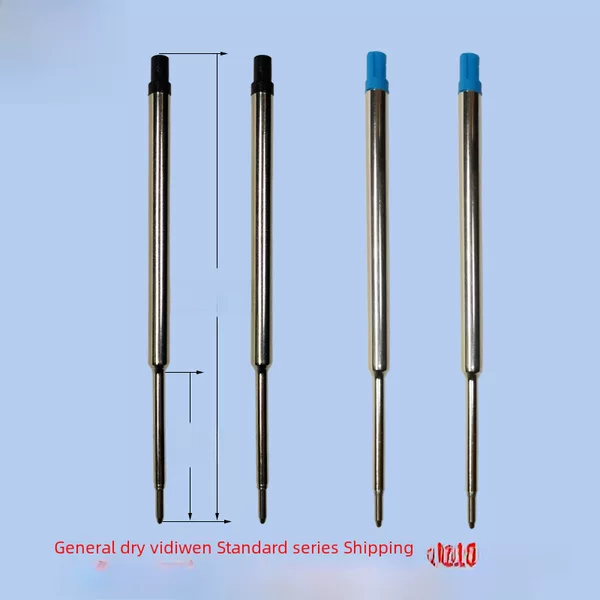 Yihan 11.2cm Metal Business Black and Blue Ballpoint Pen Refill 1.0 Smooth Waterman Oil-Based Pen Refill