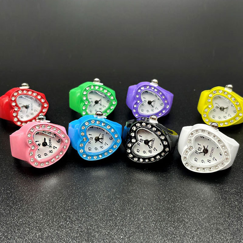 [Ring watch] Korean version of love with Diamond trend best selling temperament female ring Watch cross-border foreign trade manufacturers direct approval
