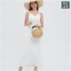 Picnic Basket Ins Internet Celebrity Vegetable Basket Grass Basket African Straw Basket Storage Shopping Basket Rattan Grass Frame Picnic Camping