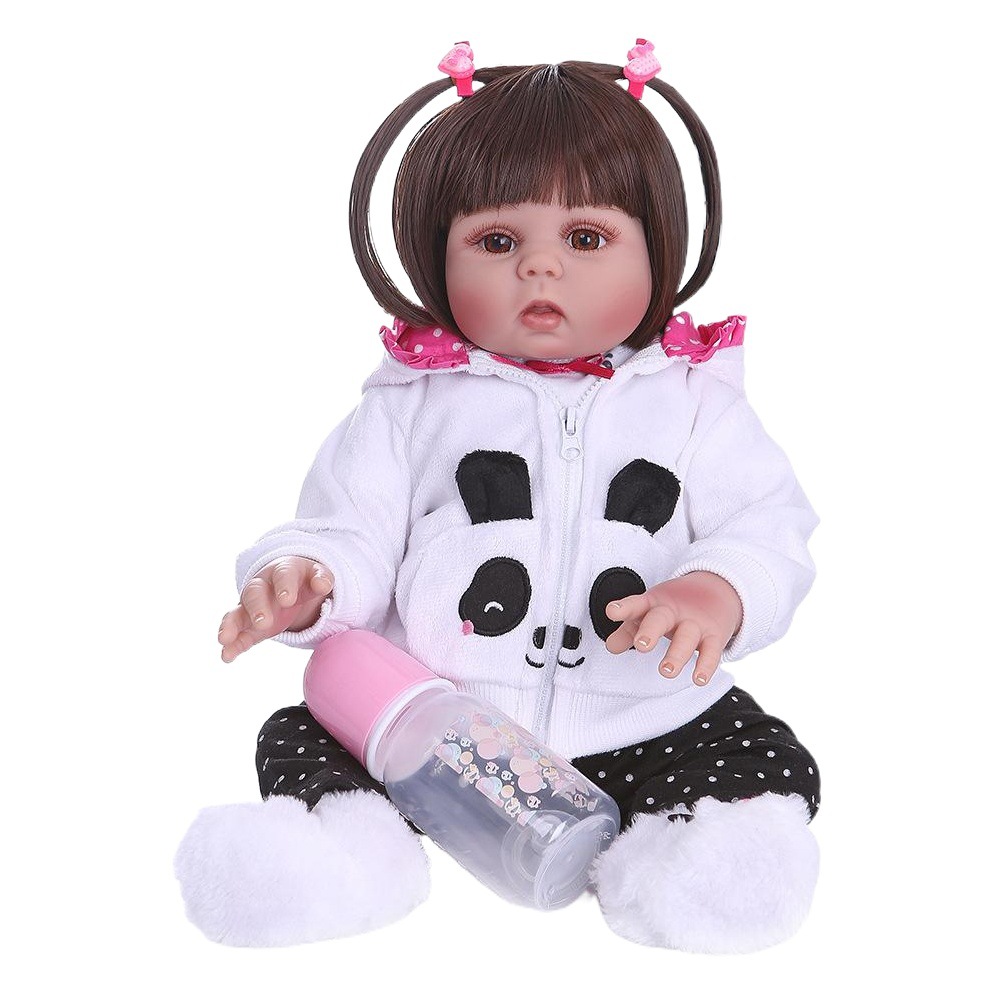 47cm cuerpo completo silicona completo pegamento simulación muñeca bebé bebe muñeca renacer
