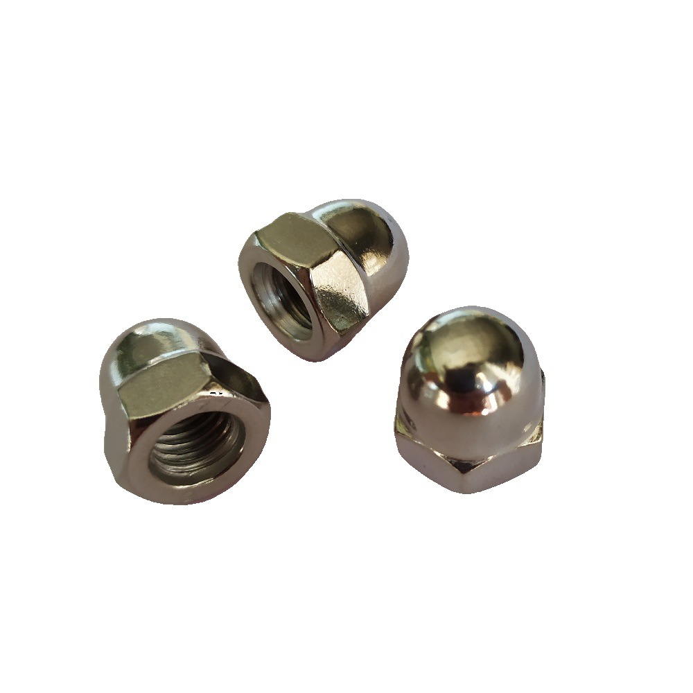 304盖形螺母/不锈钢带帽盖型/M4/5/6/8/10/12DIN1587六/角
