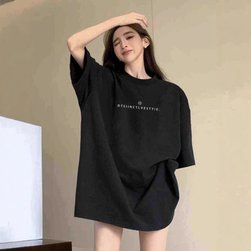 chubby girl Loose 1.00 kg-150.00 kg American Short-sleeved Cotton T-shirt Women's Summer plus size Mid-length Design Sweet Cool Top