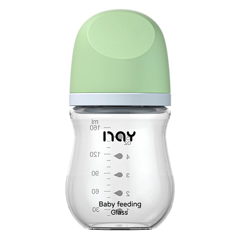 Стеклянная бутылочка Nuoaiin для новорожденных, ширококалиберная, против метеоризма, против удушья, бутылочка для новорожденных, завод в наличии