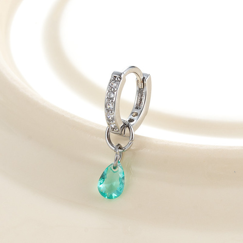 Hansen High-End Zirconia Pendant Earrings, High-Quality Diamond Hoop Earrings, Celebrity Style