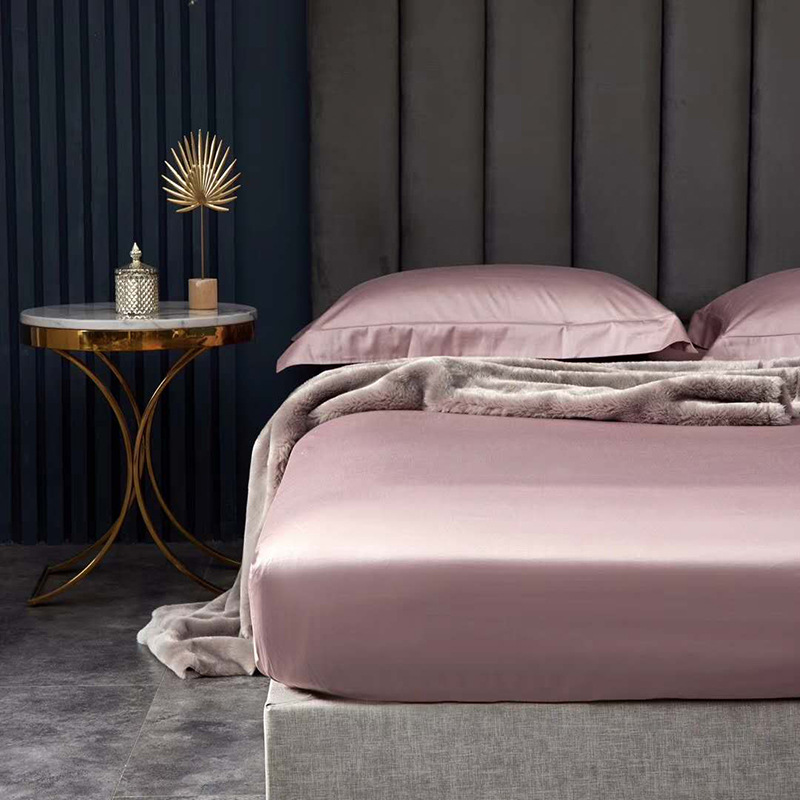 140 thread count Egyptian cotton solid color bed sheets three-piece set five-star hotel quality bedding maternal and infant grade A-grade fitted sheet