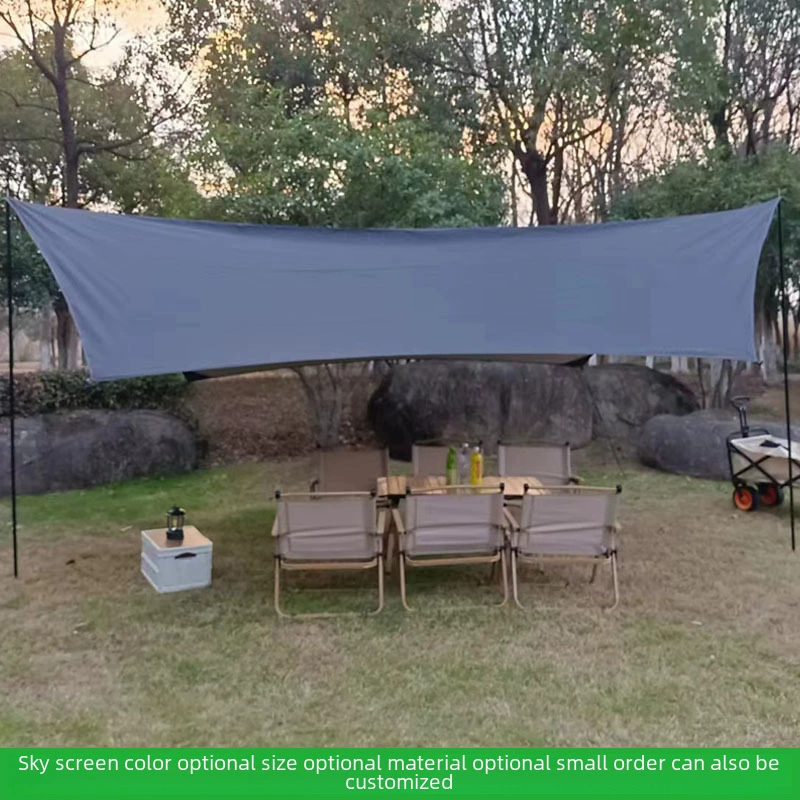 Travel canopy for camping, handheld black tent, tent for 6-20 persons, increased thickness