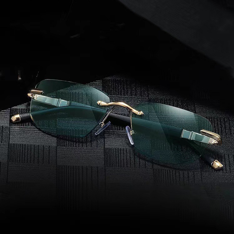 Gfas de cristal azul de alta calidad para hombres, gafas de cristal de piedra de alta definición, gafas de conducción, gafas de sol