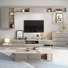 北欧茶几电视柜组合现代简约小户型客厅背景墙墙柜装饰柜家具