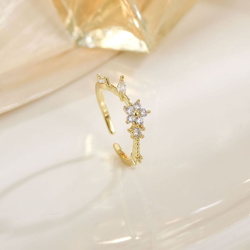 璀璨闪钻星梦戒指女轻奢小众设计时尚精致开口可调节指环婚礼钻戒|undefined