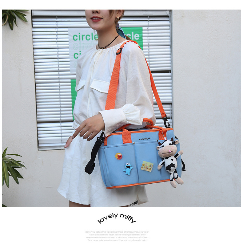 New tote handbag for Mommy, portable, single-shoulder, suitable for hanging baby strollers, large capacity, versatile and high-end Mommy backpack undefined