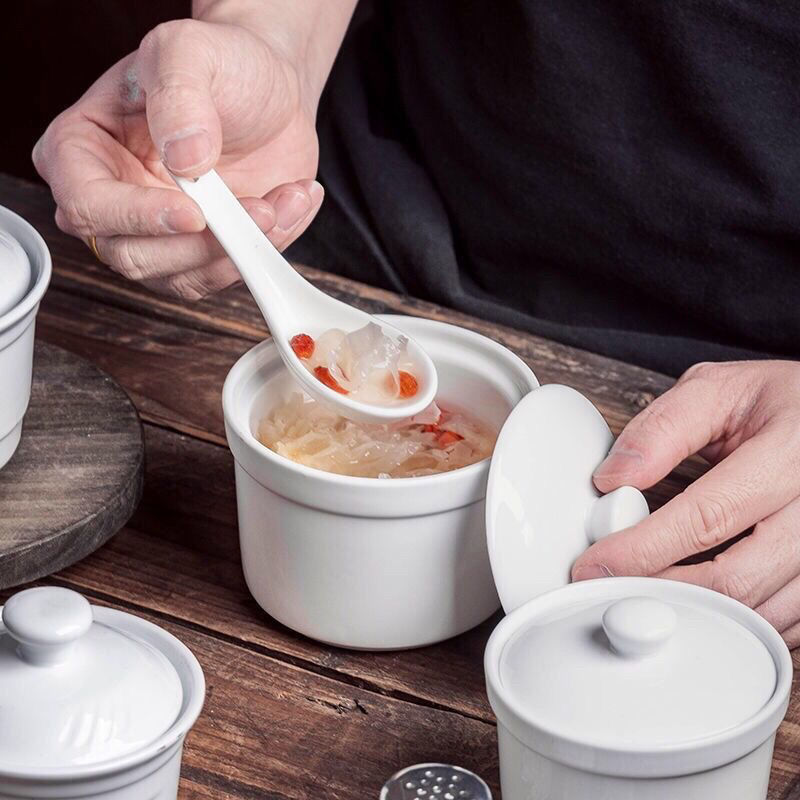 Bird&#39;s Nest Stew ceramics Watertight Stew household Egg Soup cup hotel Restaurant ShaXian One piece On behalf of