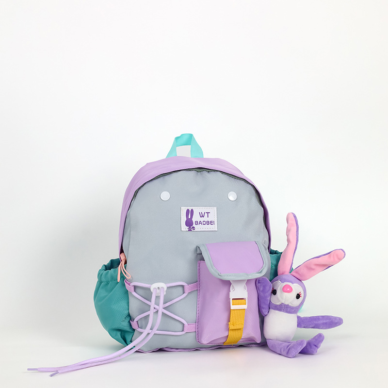 2026 nuevo estilo coreano bolsas escolares para estudiantes de jardín de infantes lindas muñecas de peluche mochilas para niños y niñas