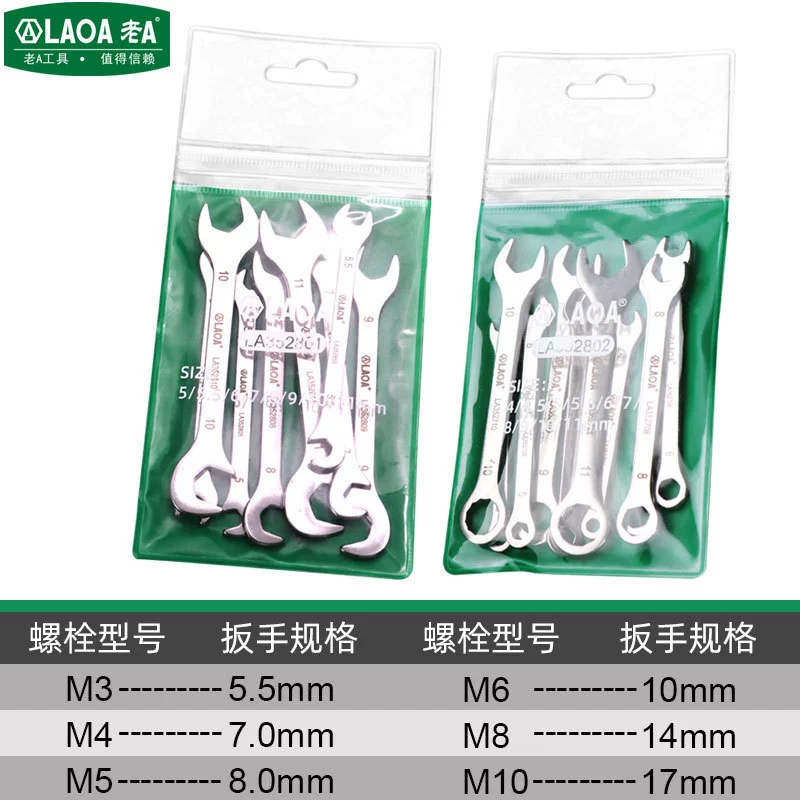 Мини-тонкий двусторонний рожковый ключ из нержавеющей стали, набор ключей двойного назначения, коллекция аппаратных инструментов