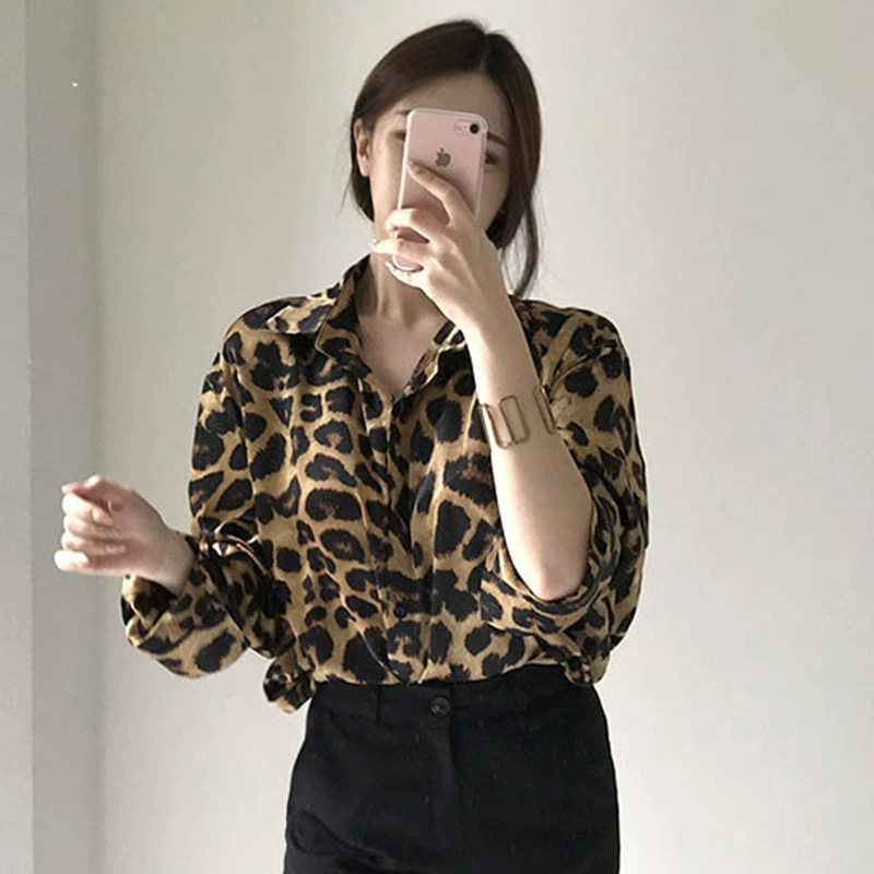 Ретро рубашка с длинным рукавом для отдыха, стиль Кореи, осень, oversize