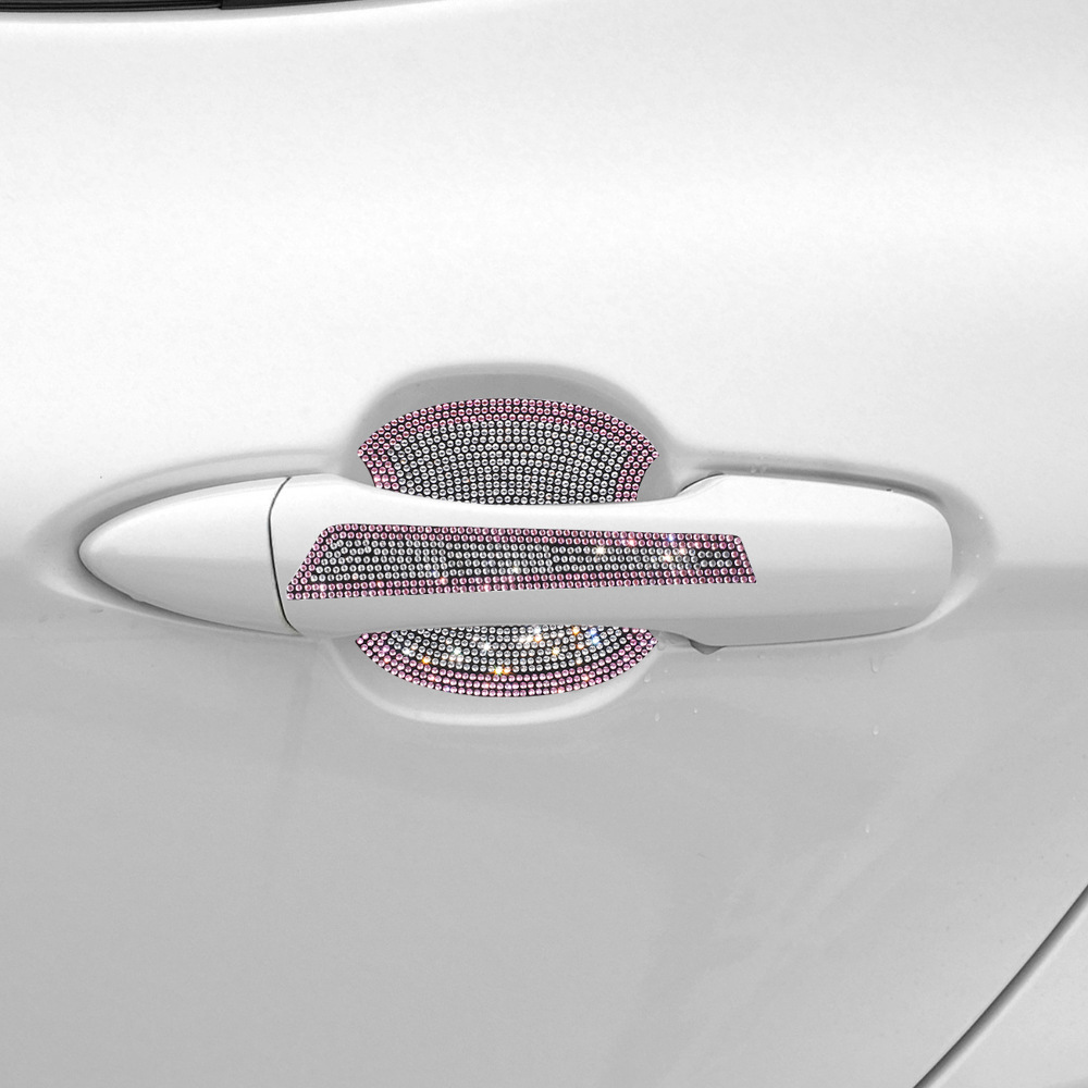 Car Hot Drill Door Handle Protective Film Diamond Anti-Scratch Handle Sticker Car Door Bowl Anti-Scratch Car Handle Protective Film