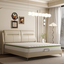 木月乳胶床垫独立袋装亚麻棕席梦思弹簧床垫软硬两用静音床垫