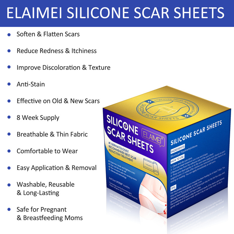 Elaimei Transparent Scar Roll Large Silicone Gel Scar Patch Invisible Scar Patch 3m