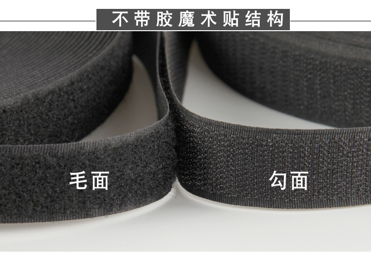24m Single Roll Velcro Nylon Hook and Loop Fastener Letter Stickers White Black Wide Self-Adhesive Tape