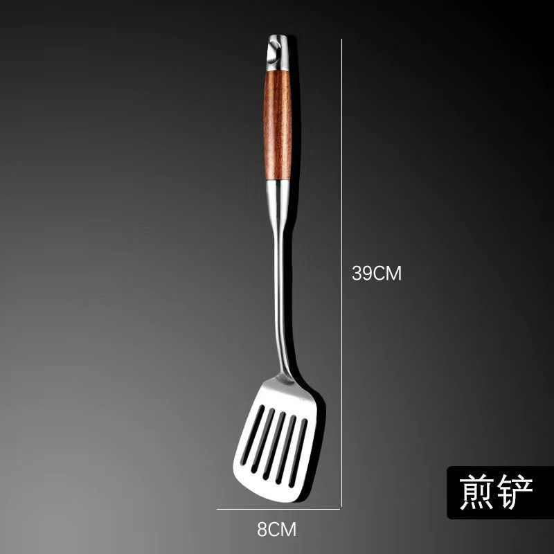 德国316锅铲特厚不锈钢炒菜铲子家用厨房防烫铁铲子炒勺漏勺厨具|undefined