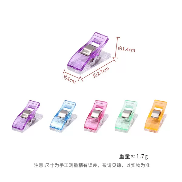 Cross-Border Hot-Selling White and Red Plastic Edge Sewing Clip Ax Clip Long Tail Strong Patchwork Buckle Positioning Clip 27*10
