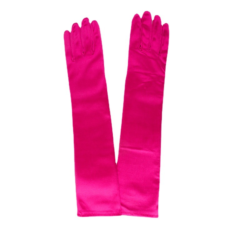 45cm guantes planos de satén guantes de rendimiento de etapa guantes de etiqueta de vestido formal guantes de boda accesorios guantes