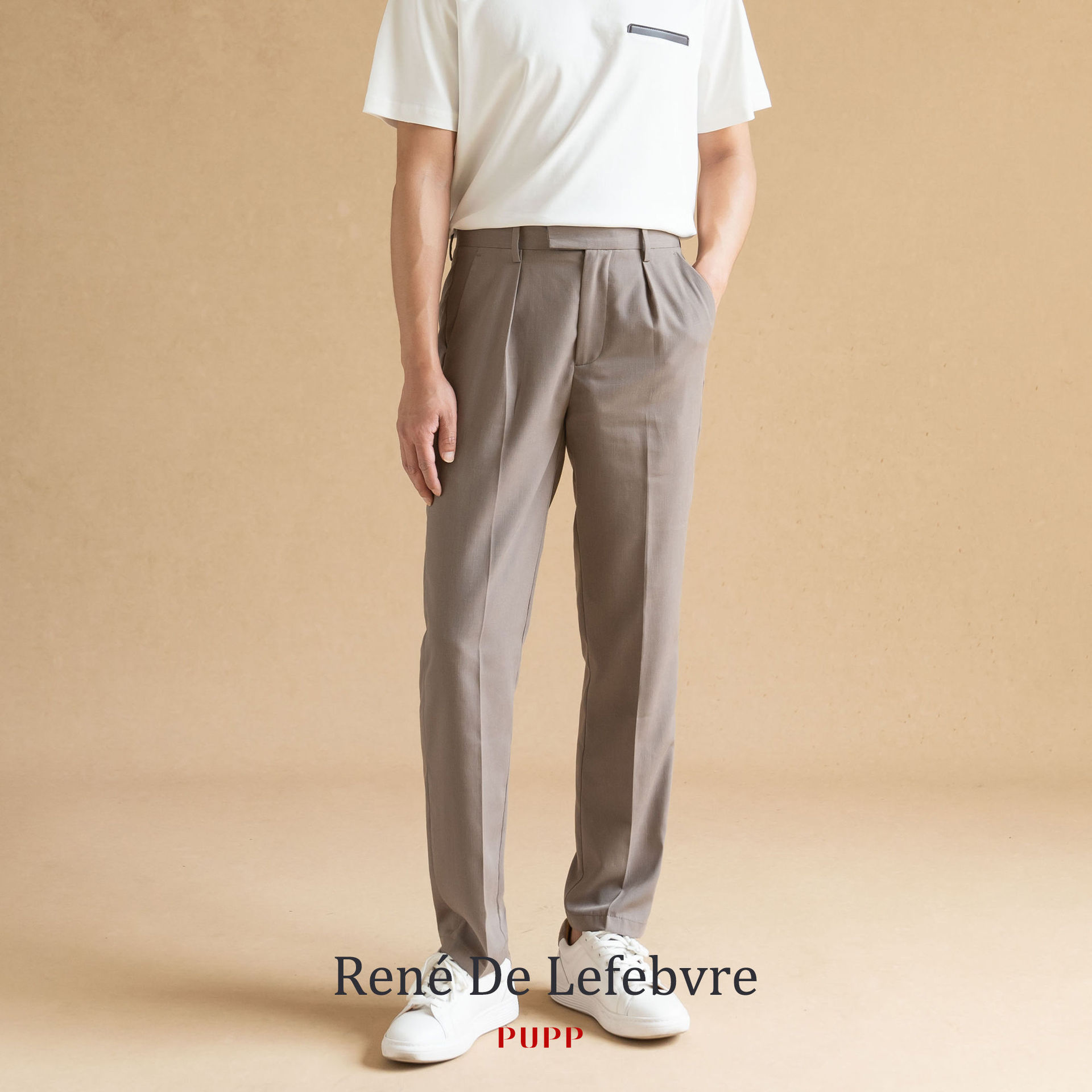 Linen Blended Soft-Feel Fashionable Summer Slim Straight Men's Business Casual Trousers