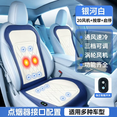 Multi-function pad – Pad Single Seat with Backrest - 20-fans-start-and-stop-massage-galaxy-white