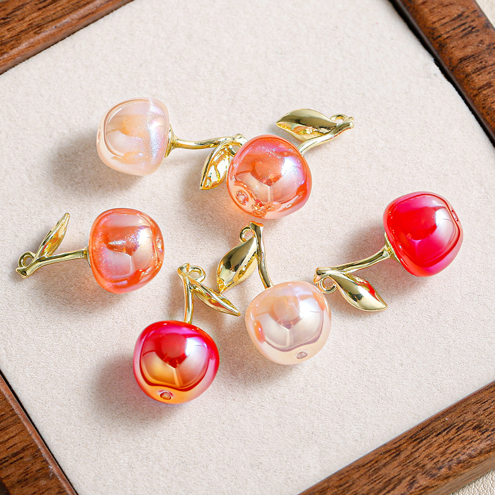 1 Piece Plastic Resin Cherry Pendant DIY Ornament Accessories display picture 4