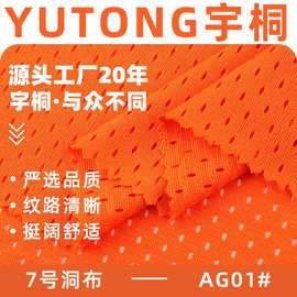 7号洞布涤纶网眼布 140g透气网布 速干球服运动服里布网眼面料