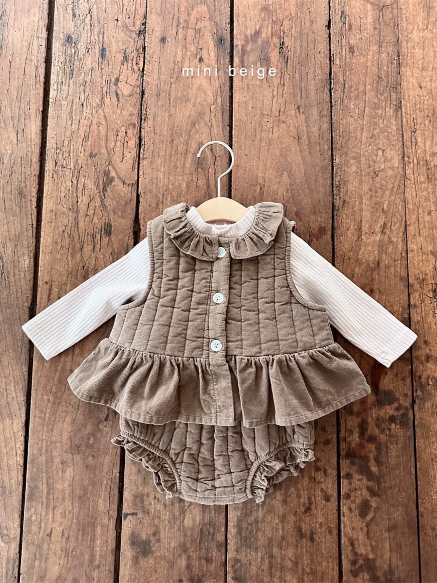 Ropa de invierno del Bebé Ropa de los niños del estilo coreano ropa de salida del bebé Chaleco de encaje acolchado