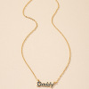 Small design fashionable necklace, accessory with letters, European style, internet celebrity, Korean style